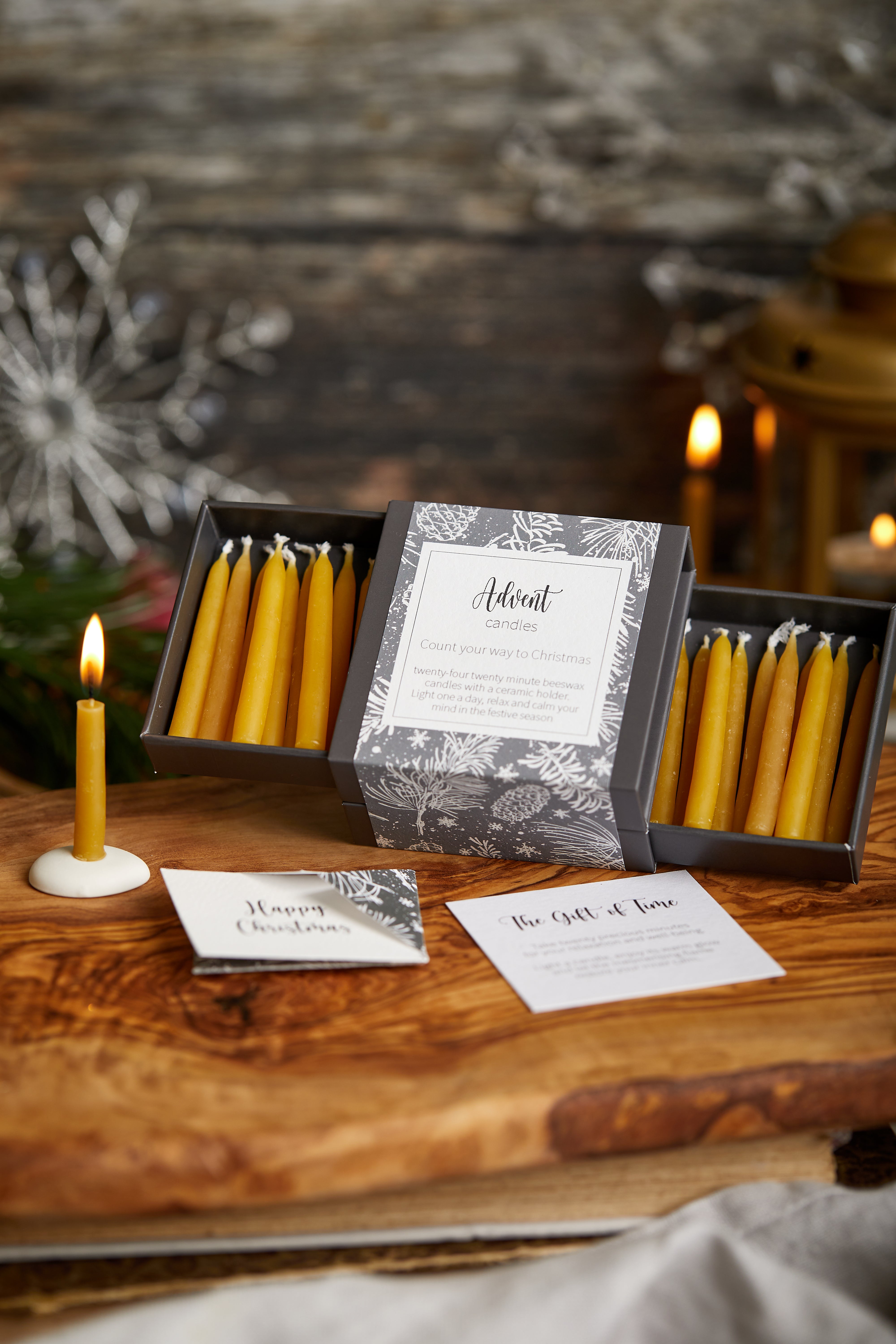 Cotton & Grey, Advent Candles – Pine