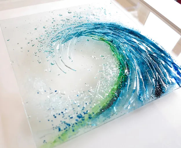 Dreya, Glass Art - Large Breaking Wave