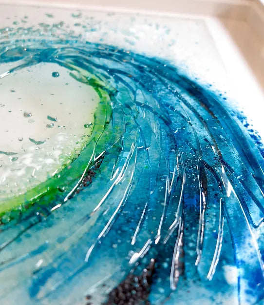 Dreya, Glass Art - Large Breaking Wave