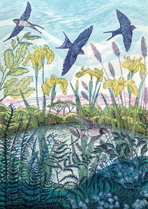 Claire Armitage, Wild Solace Limited edition Lino Print