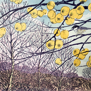 Claire Armitage - Last Apples Limited edition Lino Print