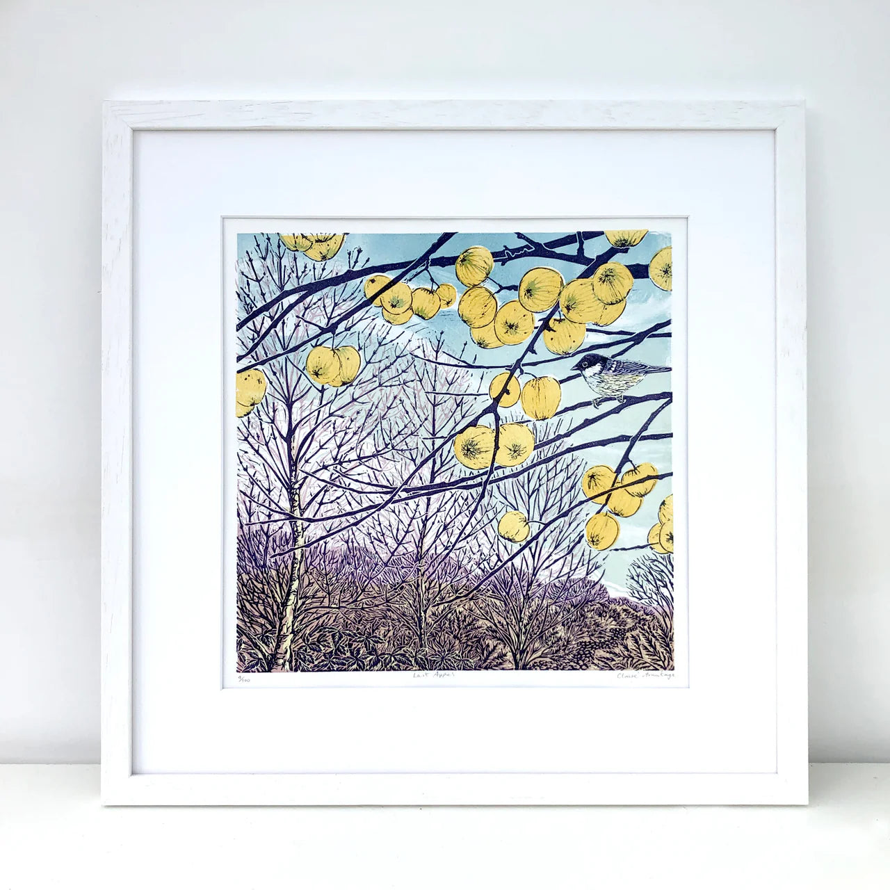 Claire Armitage - Last Apples Limited edition Lino Print