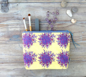 Claire Armitage, Lemon Flowers Makeup Bag