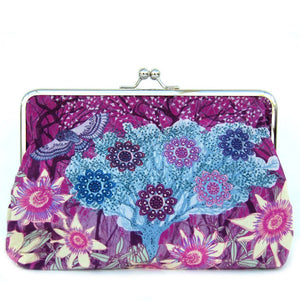 Claire Armitage, Shadow Berry Silk Clutch Bag